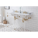 Water Creation Empire 60" Wide Double Wash Stand P-Trap Counter Top with Basin F2-0013 Faucet and Mirror included In Satin Gold Finish EP60E-0613