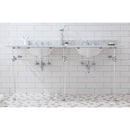 Water Creation Empire 72" Wide Double Wash Stand and P-Trap included In Chrome Finish EP72B-0100