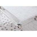 Water Creation Empire 72" Wide Double Wash Stand P-Trap Counter Top with Basin F2-0009 Faucet and Mirror included In Polished Nickel PVD Finish EP72E-0509