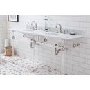 Water Creation Empire 72" Wide Double Wash Stand P-Trap Counter Top with Basin and F2-0012 Faucet included In Polished Nickel PVD Finish EP72D-0512