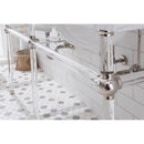 Water Creation Empire 72" Wide Double Wash Stand P-Trap Counter Top with Basin and F2-0012 Faucet included In Polished Nickel PVD Finish EP72D-0512