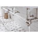 Water Creation Empire 72" Wide Double Wash Stand P-Trap Counter Top with Basin F2-0013 Faucet and Mirror included In Polished Nickel PVD Finish EP72E-0513