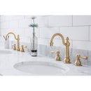 Water Creation Empire 72" Wide Double Wash Stand P-Trap Counter Top with Basin and F2-0012 Faucet included In Satin Gold Finish EP72D-0612