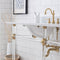 Water Creation Empire 72" Wide Double Wash Stand P-Trap Counter Top with Basin F2-0012 Faucet and Mirror included In Satin Gold Finish EP72E-0612