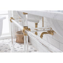 Water Creation Empire 72" Wide Double Wash Stand and P-Trap included In Satin Gold Finish EP72B-0600