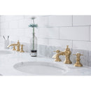Water Creation Empire 72" Wide Double Wash Stand P-Trap Counter Top with Basin and F2-0013 Faucet included In Satin Gold Finish EP72D-0613