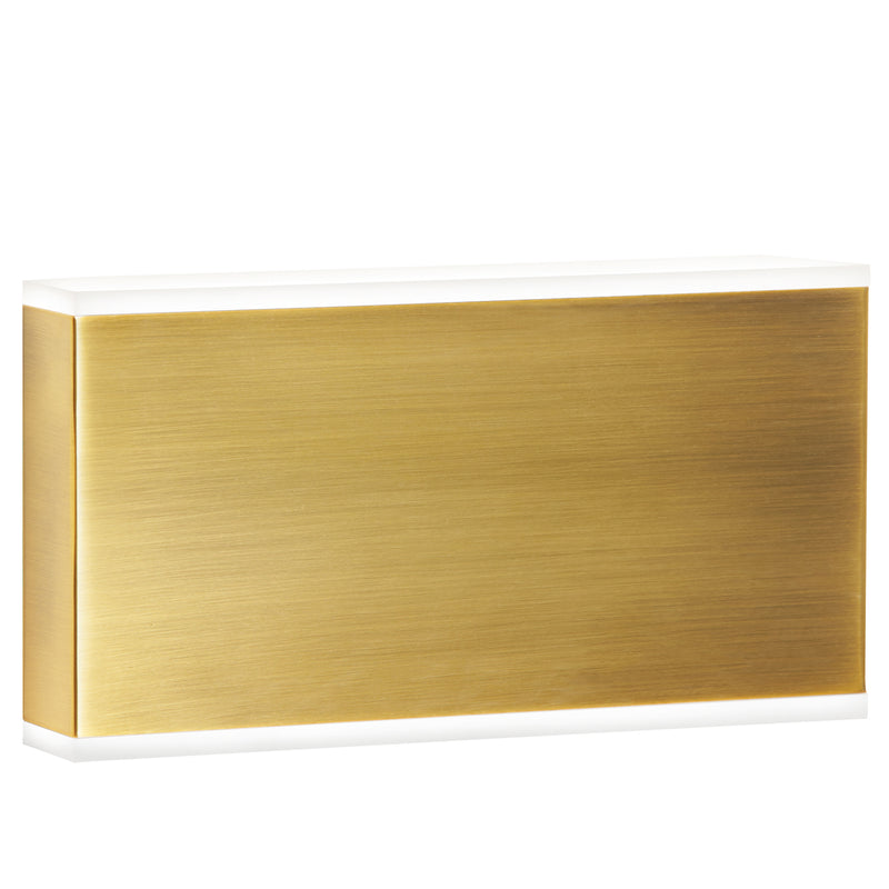 Dainolite 20W Wall Sconce Aged Brass with Frosted Acrylic Diffuser EMY-105-20W-AGB
