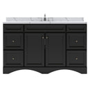 Modern Fittings Talisa 60" Single Bath Vanity with Calacatta Quartz Top and Round Sink