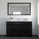 Modern Fittings Talisa 60" Single Bath Vanity with Calacatta Quartz Top and Round Sink