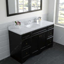 Modern Fittings Talisa 60" Single Bath Vanity with Calacatta Quartz Top and Round Sink