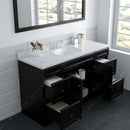 Modern Fittings Talisa 60" Single Bath Vanity with Calacatta Quartz Top and Round Sink