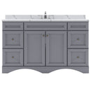 Modern Fittings Talisa 60" Single Bath Vanity with Calacatta Quartz Top and Round Sink