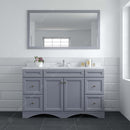 Modern Fittings Talisa 60" Single Bath Vanity with Calacatta Quartz Top and Round Sink