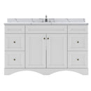 Modern Fittings Talisa 60" Single Bath Vanity with Calacatta Quartz Top and Round Sink