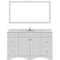 Modern Fittings Talisa 60" Single Bath Vanity with Calacatta Quartz Top and Round Sink Nickel Faucet