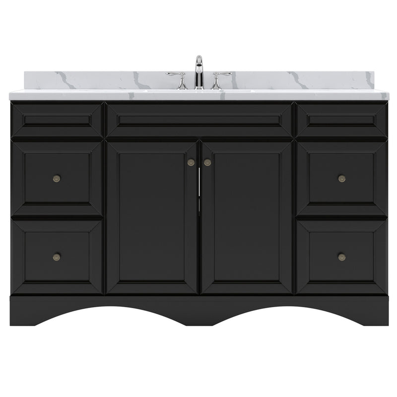 Modern Fittings Talisa 60" Single Bath Vanity with Calacatta Quartz Top and Square Sink