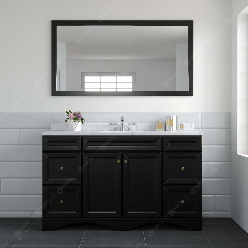 Modern Fittings Talisa 60" Single Bath Vanity with Calacatta Quartz Top and Square Sink