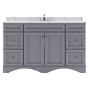 Modern Fittings Talisa 60" Single Bath Vanity with Calacatta Quartz Top and Square Sink