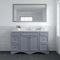 Modern Fittings Talisa 60" Single Bath Vanity with Calacatta Quartz Top and Square Sink