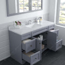 Modern Fittings Talisa 60" Single Bath Vanity with Calacatta Quartz Top and Square Sink