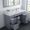 Modern Fittings Talisa 60" Single Bath Vanity with Calacatta Quartz Top and Square Sink Nickel Faucet