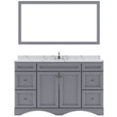 Modern Fittings Talisa 60" Single Bath Vanity with Calacatta Quartz Top and Square Sink