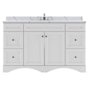 Modern Fittings Talisa 60" Single Bath Vanity with Calacatta Quartz Top and Square Sink