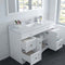 Modern Fittings Talisa 60" Single Bath Vanity with Calacatta Quartz Top and Square Sink Nickel Faucet