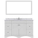 Modern Fittings Talisa 60" Single Bath Vanity with Calacatta Quartz Top and Square Sink