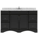 Modern Fittings Talisa 60" Single Bath Vanity in Espresso with Cultured Marble Quartz Top and Round Sink