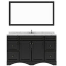 Modern Fittings Talisa 60" Single Bath Vanity with Cultured Marble Quartz Top and Round Sink Nickel Faucet