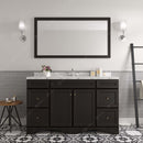 Modern Fittings Talisa 60" Single Bath Vanity with Cultured Marble Quartz Top and Square Sink