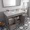 Modern Fittings Talisa 60" Single Bath Vanity with Cultured Marble Quartz Top and Square Sink