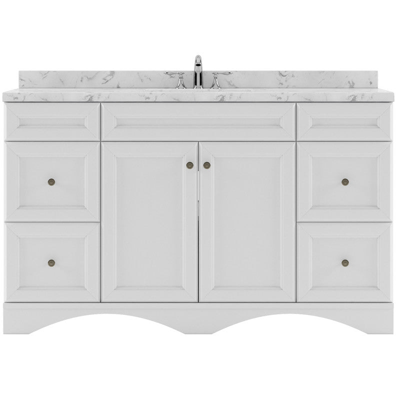 Modern Fittings Talisa 60" Single Bath Vanity with Cultured Marble Quartz Top and Square Sink