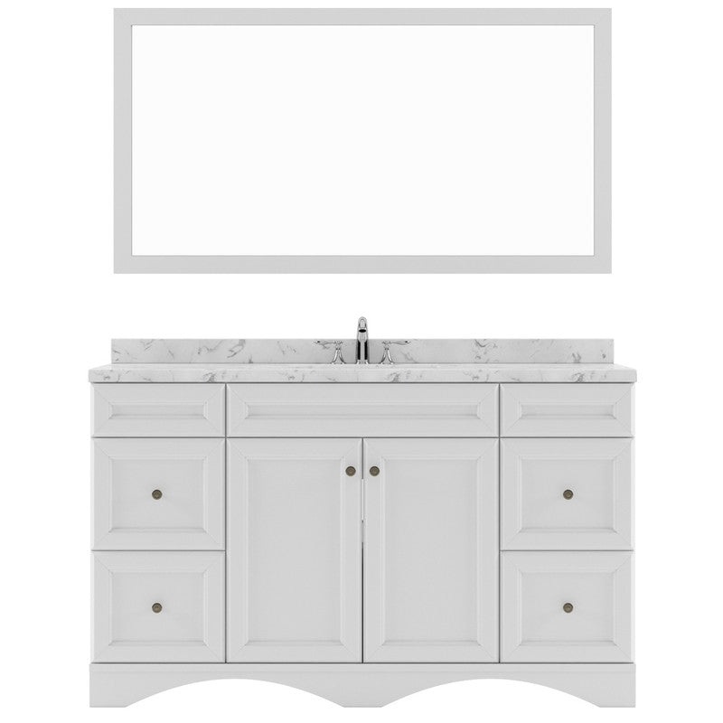 Modern Fittings Talisa 60" Single Bath Vanity with Cultured Marble Quartz Top and Square Sink