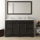 Modern Fittings Talisa 60" Single Bath Vanity with Dazzle White Quartz Top and Round Sink Nickel Faucet