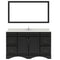 Modern Fittings Talisa 60" Single Bath Vanity with Dazzle White Quartz Top and Round Sink