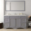 Modern Fittings Talisa 60" Single Bath Vanity with Dazzle White Quartz Top and Round Sink