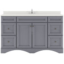 Modern Fittings Talisa 60" Single Bath Vanity with Dazzle White Quartz Top and Round Sink