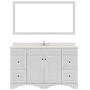 Modern Fittings Talisa 60" Single Bath Vanity with Dazzle White Quartz Top and Round Sink