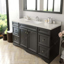 Modern Fittings Talisa 60" Single Bath Vanity with Dazzle White Quartz Top and Square Sink