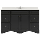 Modern Fittings Talisa 60" Single Bath Vanity with Dazzle White Quartz Top and Square Sink