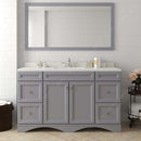 Modern Fittings Talisa 60" Single Bath Vanity with Dazzle White Quartz Top and Square Sink