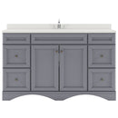 Modern Fittings Talisa 60" Single Bath Vanity with Dazzle White Quartz Top and Square Sink