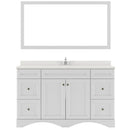 Modern Fittings Talisa 60" Single Bath Vanity with Dazzle White Quartz Top and Square Sink