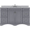 Modern Fittings Talisa 60" Single Bath Vanity with White Marble Top and Round Sink