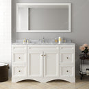 Modern Fittings Talisa 60" Single Bath Vanity with White Marble Top and Round Sink