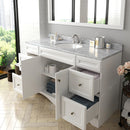 Modern Fittings Talisa 60" Single Bath Vanity with White Marble Top and Round Sink