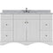 Modern Fittings Talisa 60" Single Bath Vanity with White Marble Top and Square Sink