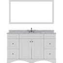 Modern Fittings Talisa 60" Single Bath Vanity with White Marble Top and Square Sink